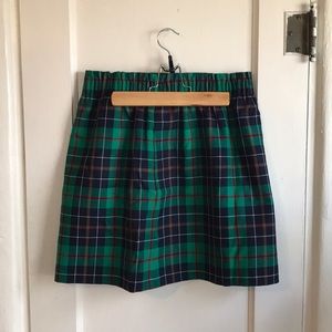 J Crew plaid mini skirt